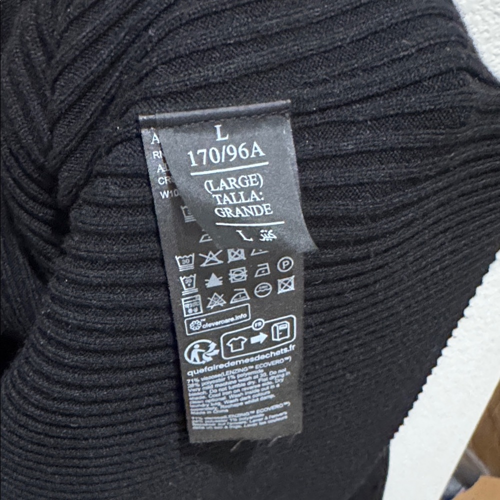 All Saints Black Ribbed Cardigan - Picture 4 of 5